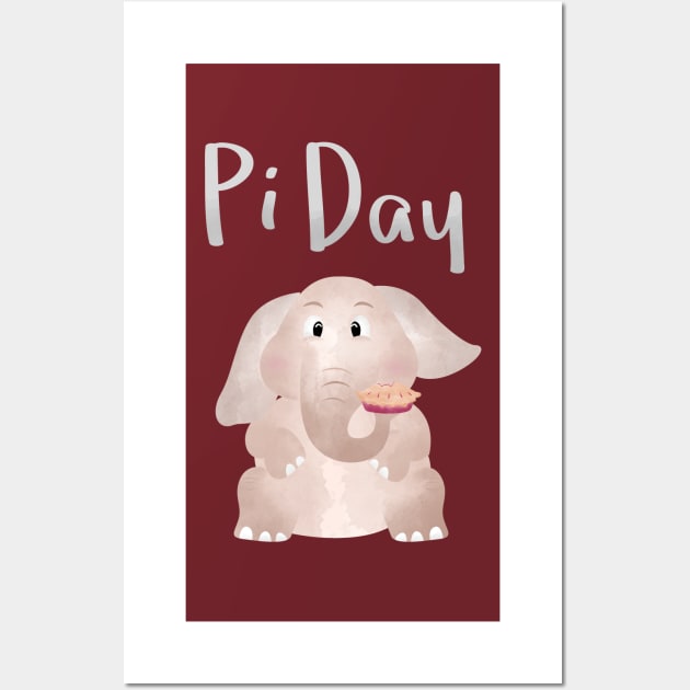 Little Pie for Elephant - Pi Day Wall Art by thewishdesigns